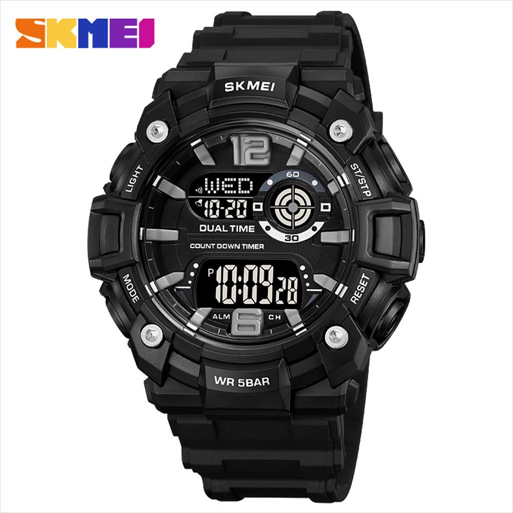 Jam Tangan Digital SKMEI 2018 LED Water Resist Original