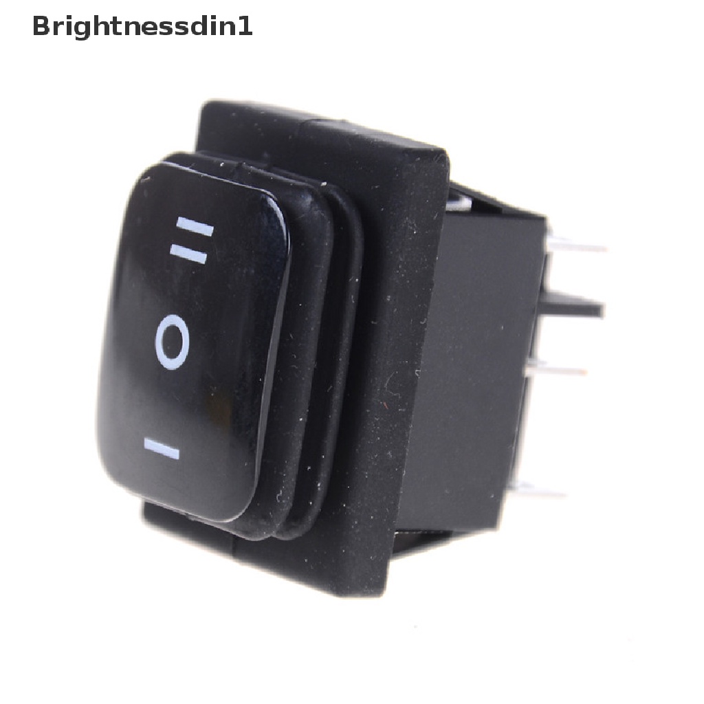 [Brightnessdin1] 12v Hitam Waterproof 6Pin DPDT Self Locking Rectangle Rocker Switch Butik