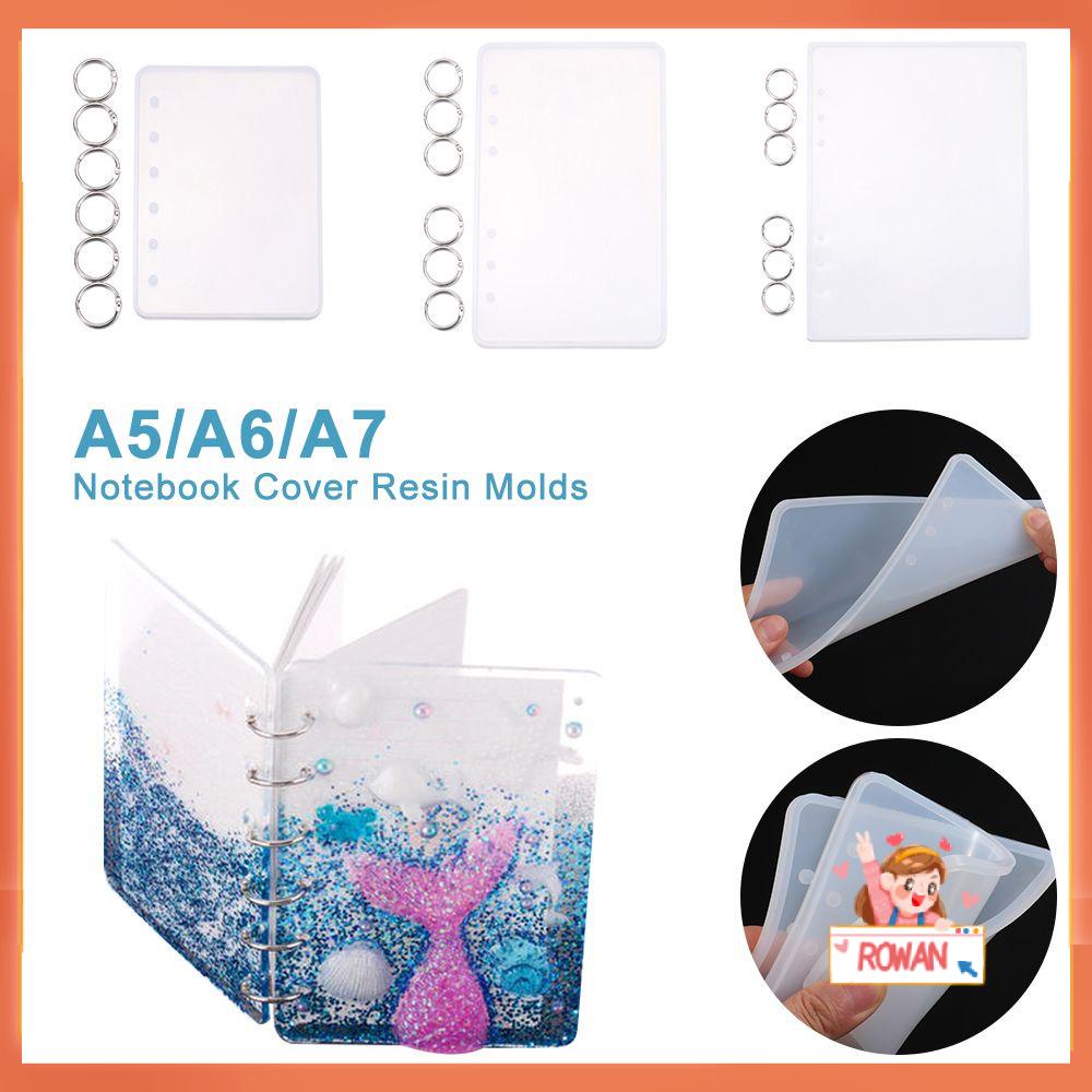 R-flower Notebook Cover Resin Cetakan Transparan DIY Kerajinan Kristal Casting Mold