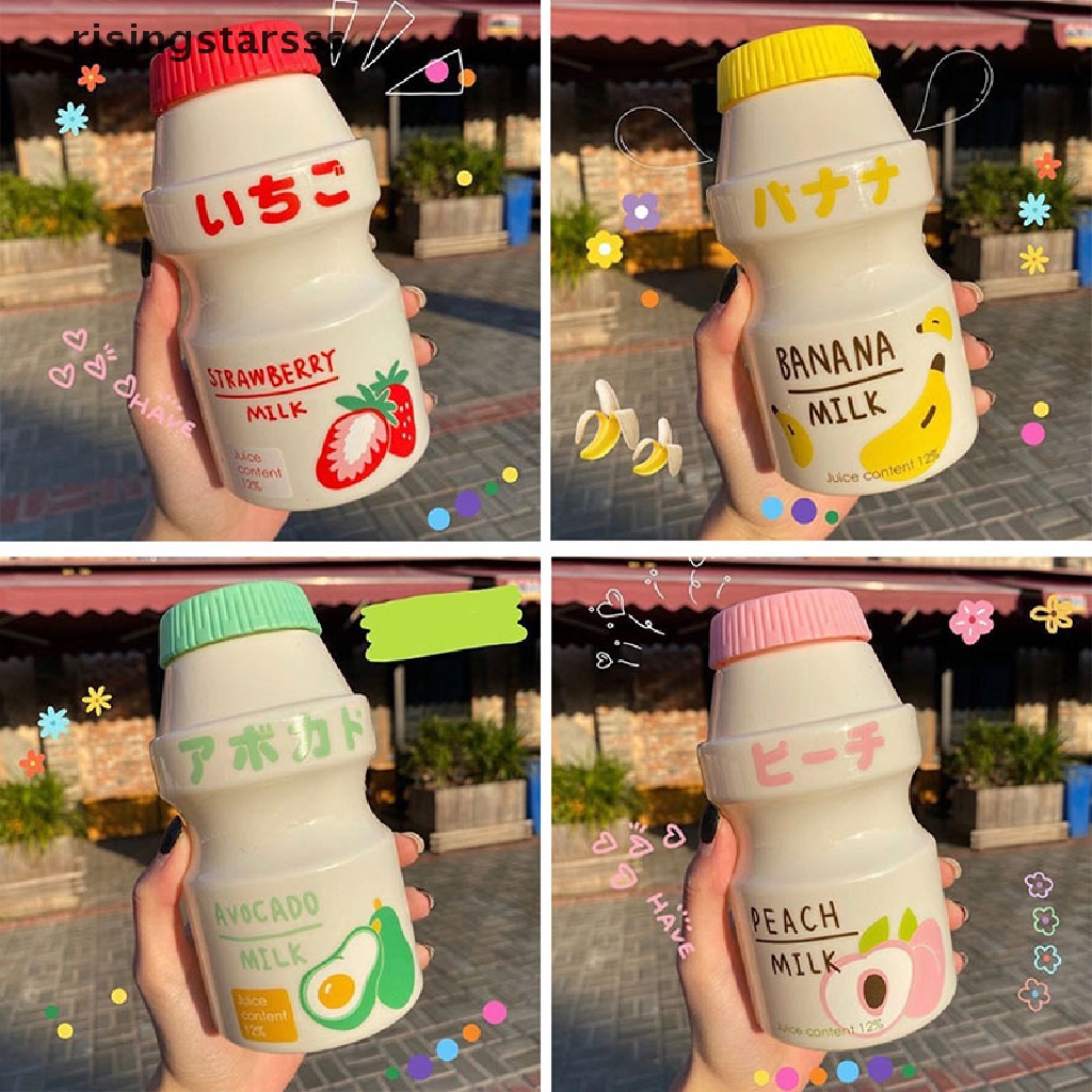 Rsid Span-new Botol Air Minum Plastik 480ml Bentuk Kawaii Lucu Milk Shaker Bottle Jelly