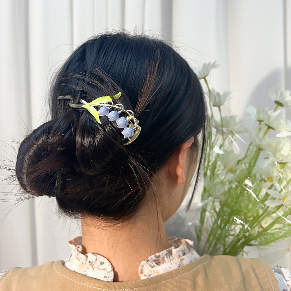 Tulip Mutiara Jepit Rambut Sederhana Populer Hiasan Kepala Jepit Rambut Aksesoris Rambut Hair Pin Elegan Besar Hair Claw Korean INS Style Gadis Vintage Wanita