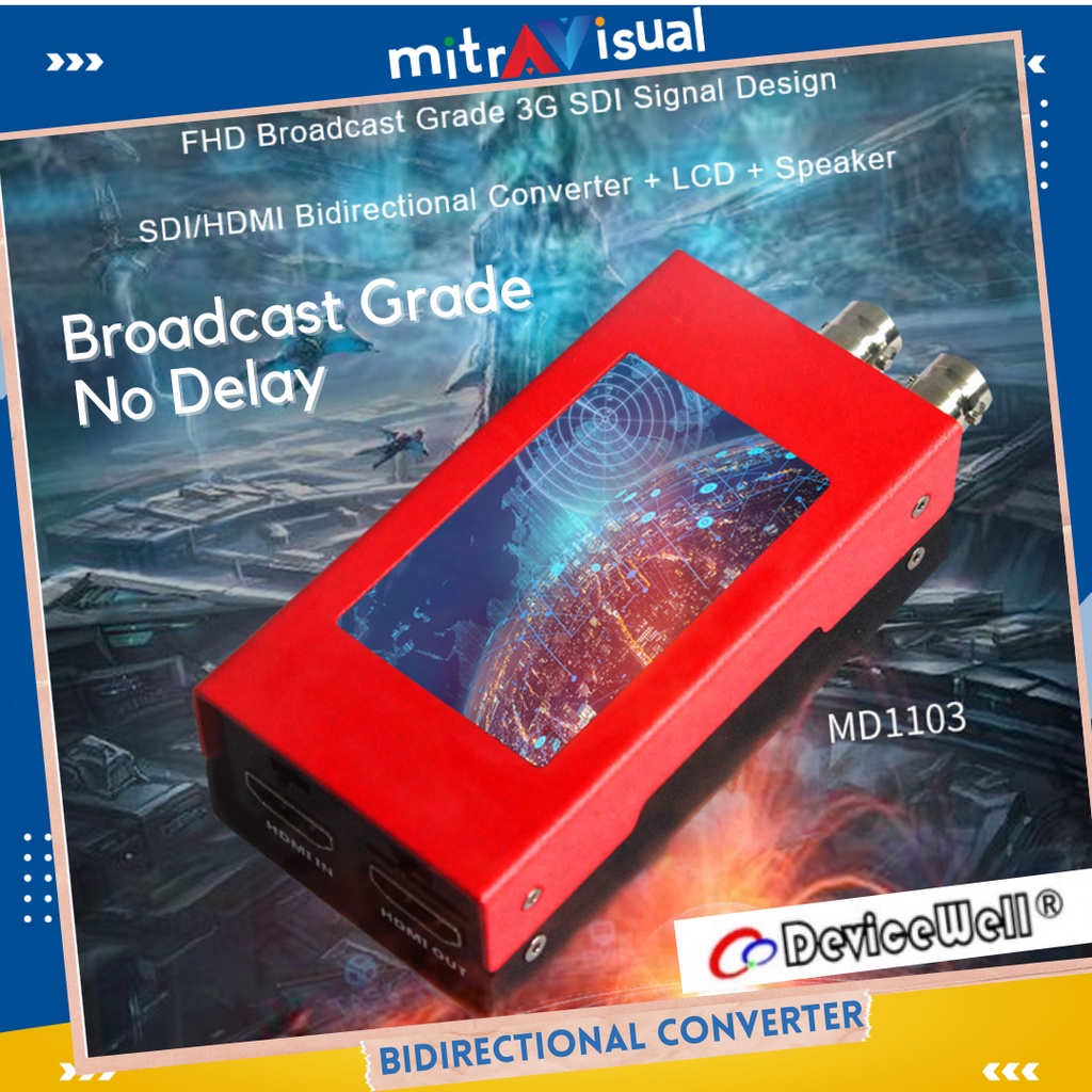 DeviceWell MD1103 SDIHDMI BIDI LCD No Delay Broadcast Grade