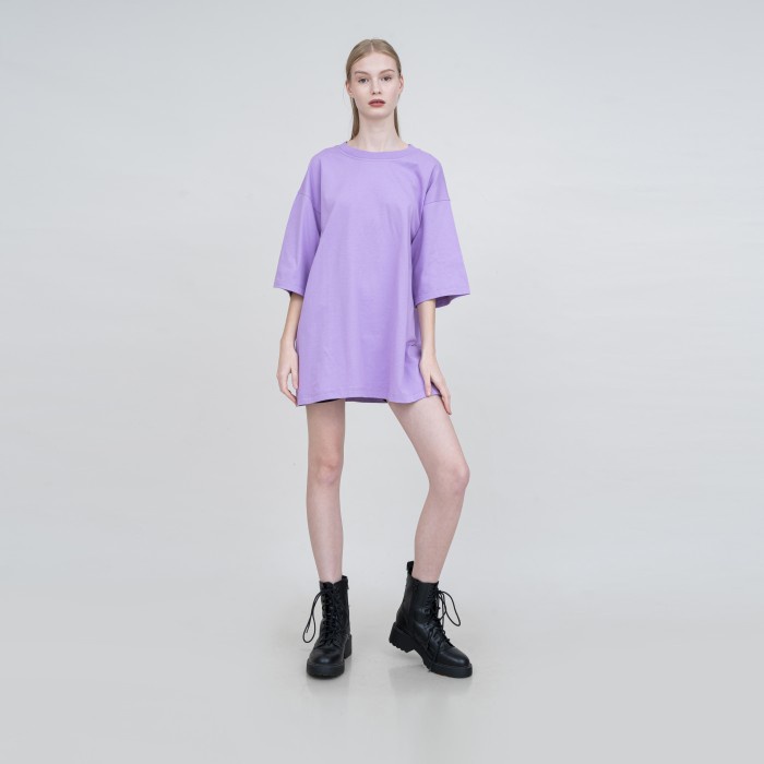 Houseofcuff Kaos Oversized Tebal Wanita Unisex Lilac