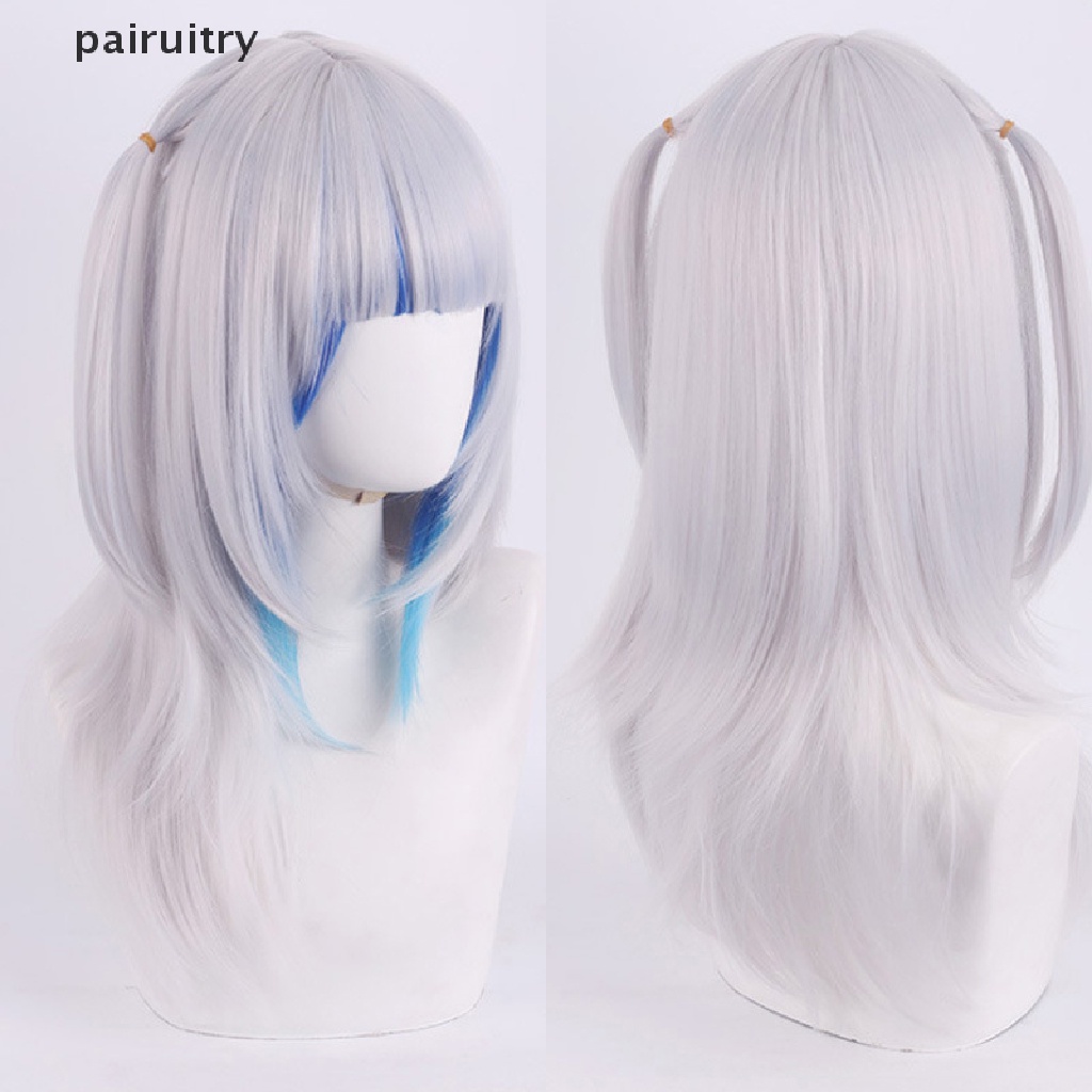 Prt Anime Hololive Gawr Gura Cosplay Wig Tahan Panas Wig Sintetis Halloween Cosplay Party Decor Dewasa Props PRT