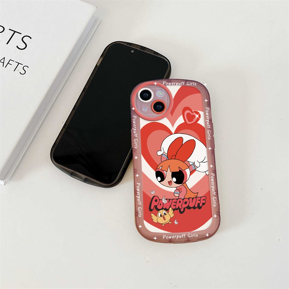 IPHONE Case Kompatibel Untuk Iphone14 14 Pro 14 Pro Max 11 11 Pro Max 12 12 Pro 12 Pro Max IPhone13 Pro Max 6 6S 7 8 Plus SE 2020 Kartun PowerpuffGirls Gradasi Cinta Soft TPU Case