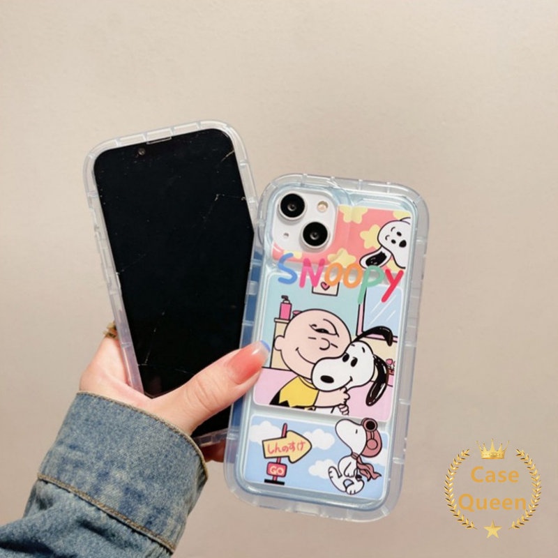 Casing Tahan Guncangan Airbag Tpu Lembut Anti Jatuh Untuk Redmi 9C NFC 9T A1 10 9A 10A Redmi 10 Note9 11 11s 10s Note10s Note10 Note9 Note11 Kartun Lucu Snoppy Charlie BrownCover Case