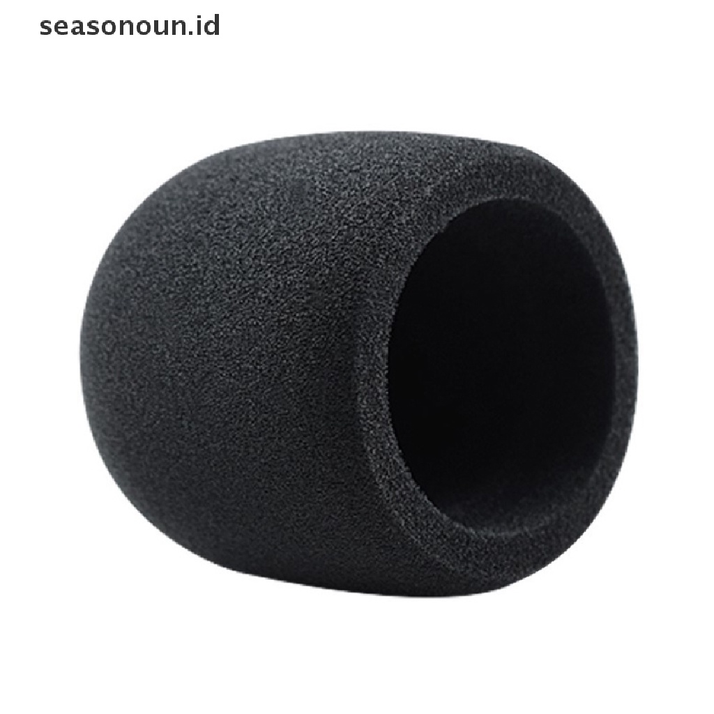 Seasonoun 1PC Hitam Mikrofon Busa Cover Filter Windscreen Sponge Cover Pengganti Mic Yeti Pro Biru.