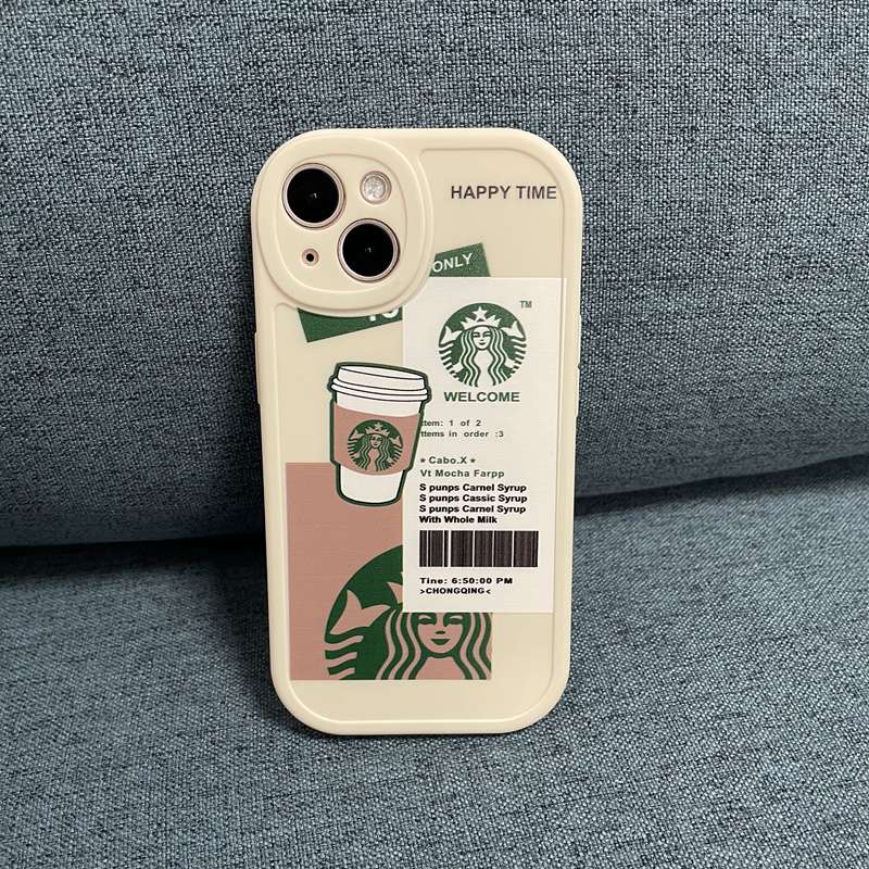 Starbucks SoftCase Apple IPhone 6S 7 8 PLUS XR XS Max IPHONE 11 12 13 14 Pro Max14 PLUS Case Silikon Untuk Pria