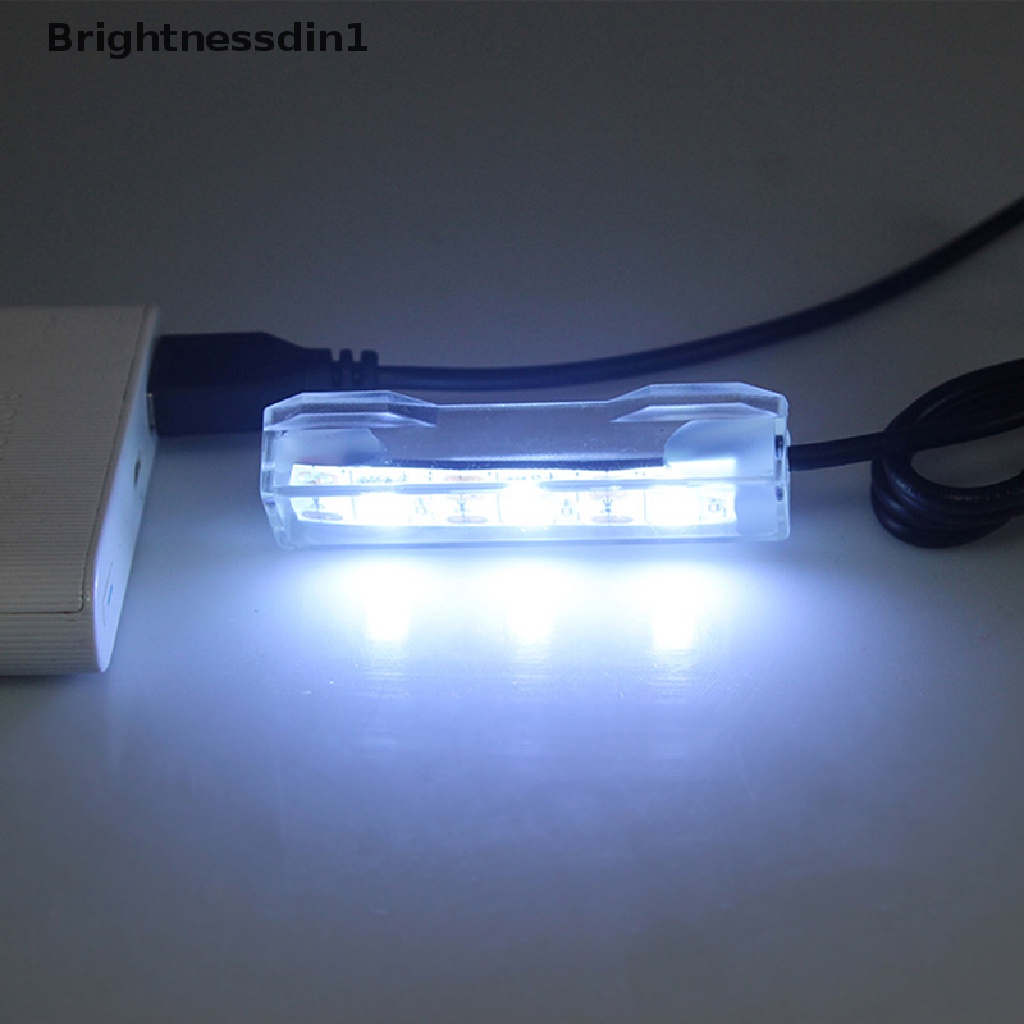 [Brightnessdin1] Fish Light Plastik Tanaman Aquarium Kecil Cahaya USB LED Desktop Lampu Ikan Aquarium Landscape Hias Diy Lampu Aksesori Butik