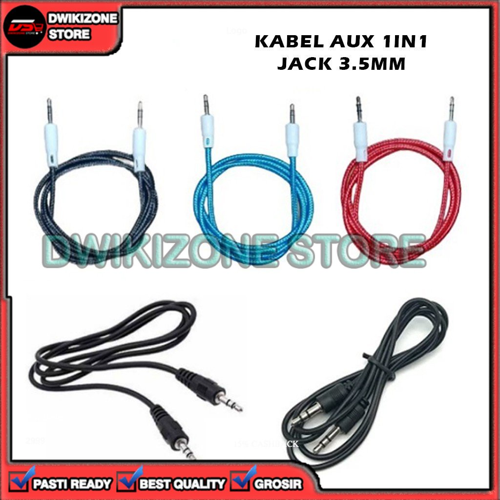 [GROSIR] KABEL CABLE AUX MUSIK PANJANG 100CM 1 M HP MOBIL SPEAKER ANDROID SAMSUNG