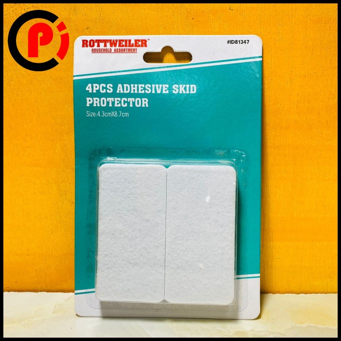 Set 4 Pcs Adhesive Skid Protector Alas Pelindung Perabot 43mm x 87mm