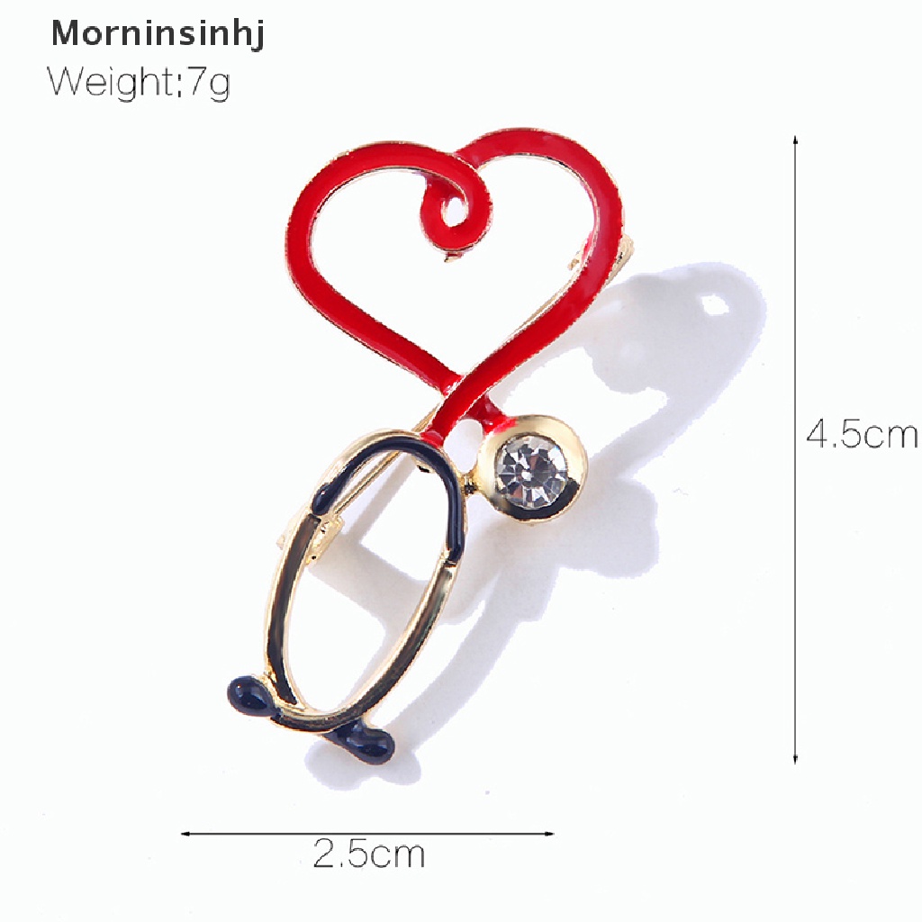 Mornin Bros Love Hati Tembaga Untuk Wanita Pria Dokter Perawat Brooch id