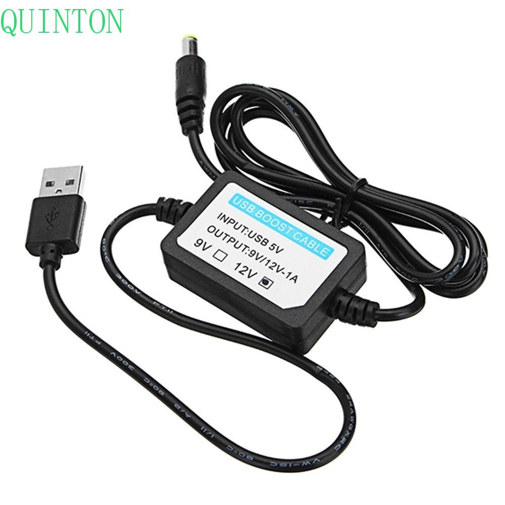 QUINTON Practical DC 5V To 12V 1A Step Up Module Converter USB Boost Line Power Cord Module for WiFi Router 1.3 Meter Power Supply Cable Boost Adapter Cable/Multicolor