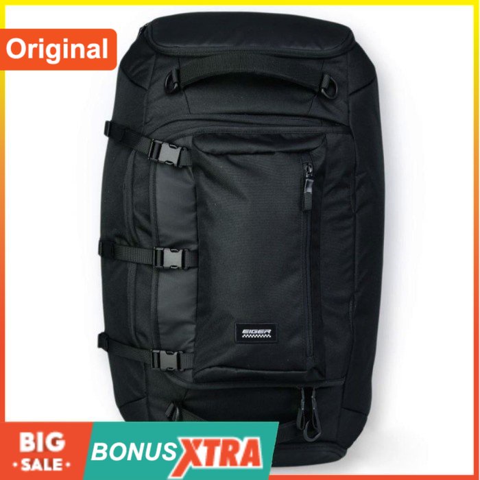 Tas Ransel Eiger RICAMP DUFFLE BAG 1.0 91000 6932 Black Original BDG