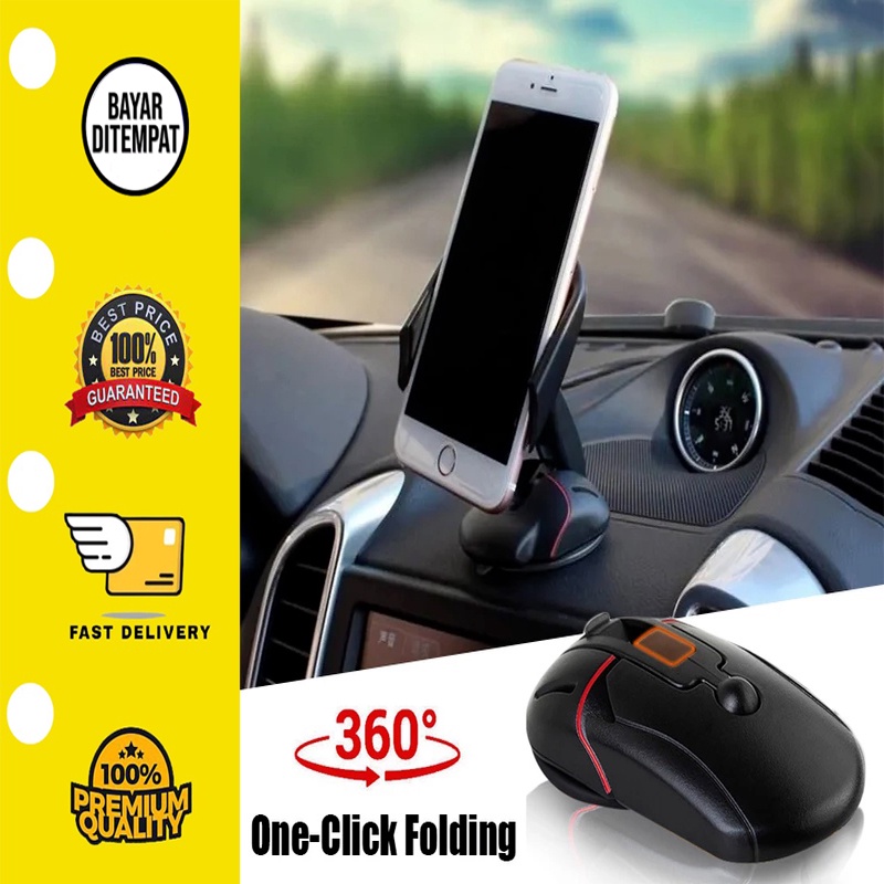 Car Holder Stand Handphone Mobil Bentuk Mouse Universal Pegangan HP