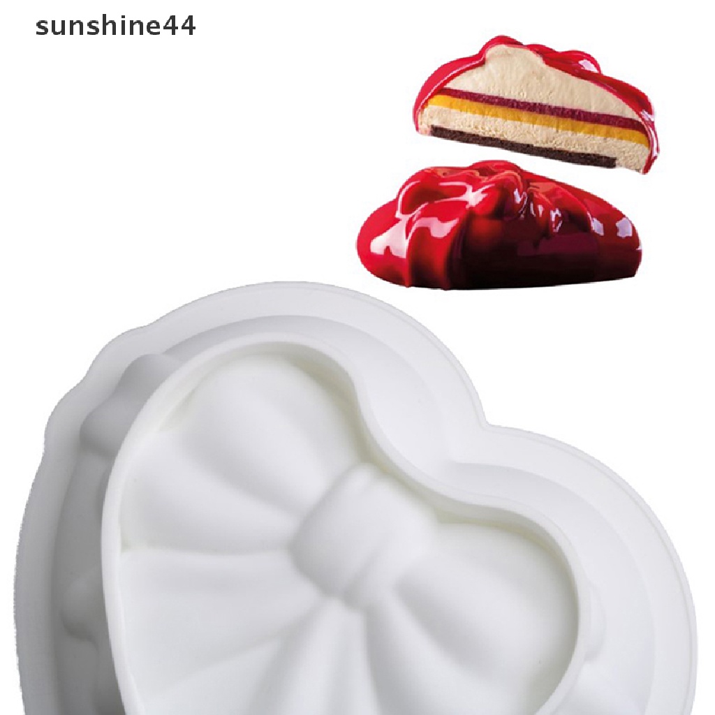 Sunshine Cute Knot Bow Cetakan Silikon Lembut Fondant Resin Art Mould Kue Pastry Tools ID