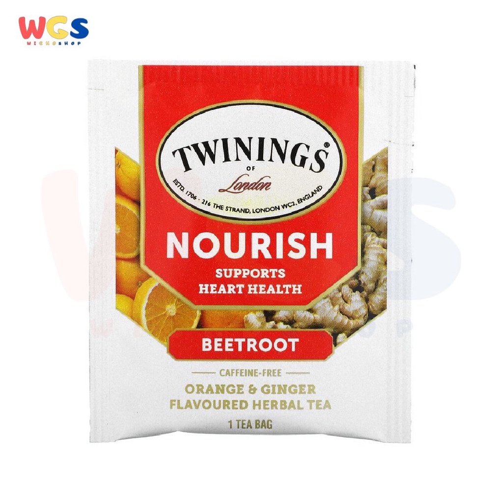 Twinings of London Nourish Beetroot Orange Ginger Herbal Tea 18p x 2g