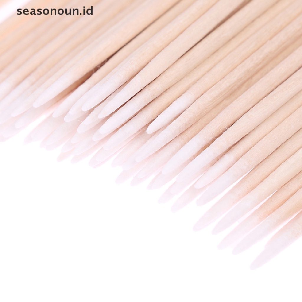 Seasonoun 100Pcs/Pack Cotton Swabs Alat Pembersih Untuk iPhone Samsung Huawei Charging Port.