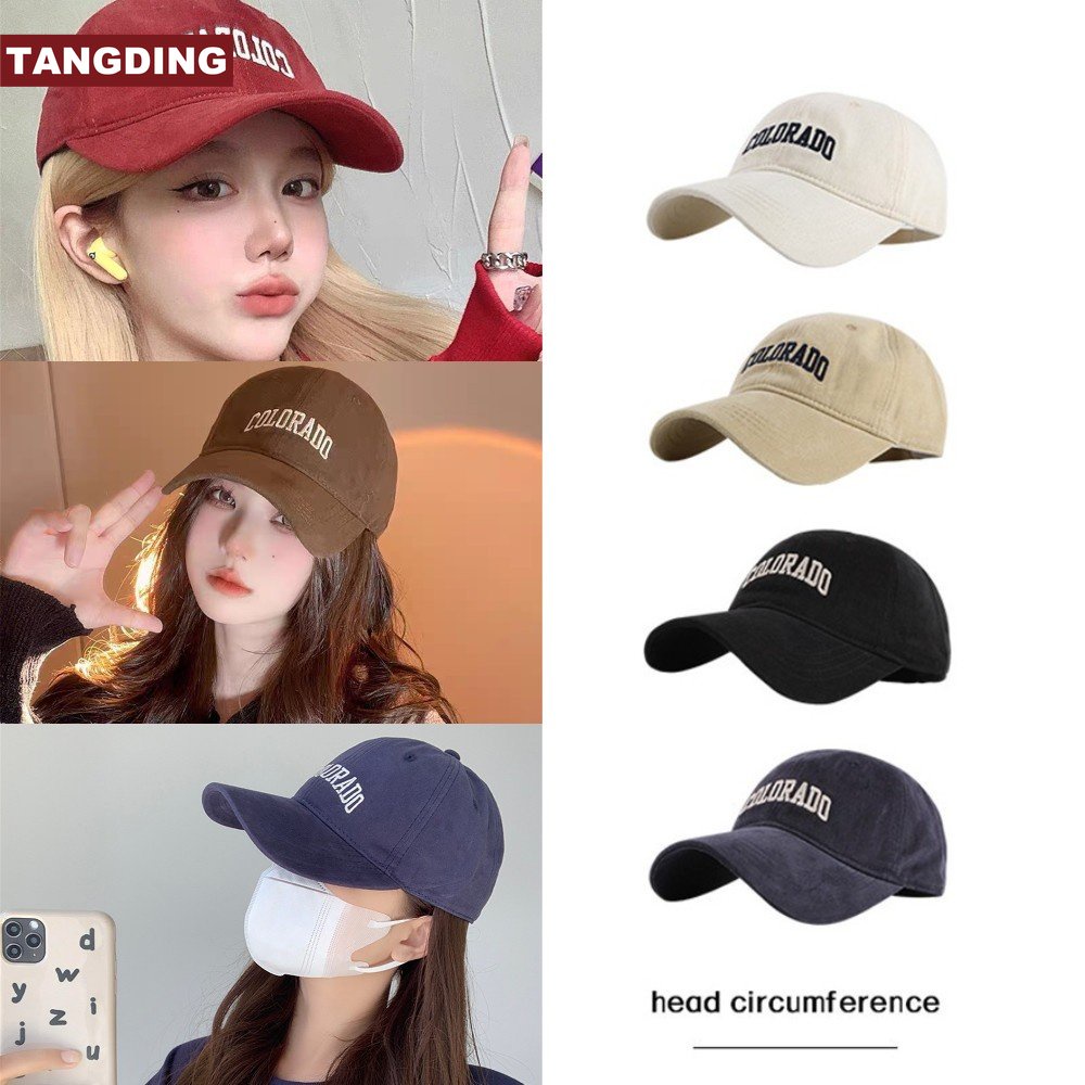 [COD Tangding] Korean INS Oversized Baseball Cap Pria Wanita Musim Semi Musim Panas Huruf Topi Bordir