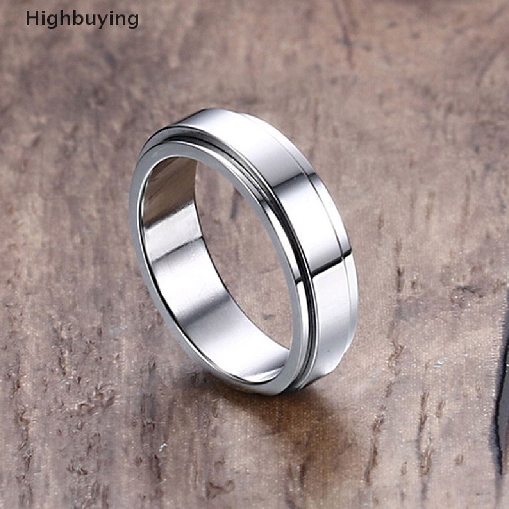 Hbid Baja Titanium Keren Sederhana Pria Cincin Hitam Emas Perak Poles Jari Cincin 3warna Hadiah Pernikahan Valene Hadiah Glory