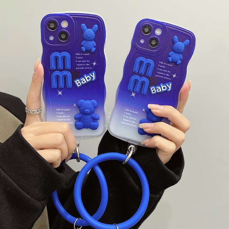 Klein Blue Softcase OPPO A7 A5S A12 A11K A5 A9 A53 A33 A15S A35 A52 A92 A1K A3S A16 A54 A77S A83 F1 F9 Pro A74 A95 A96 A36 A76 A52 A92 A31 A57 A39 F1S Boneka Biru Beruang Kelinci