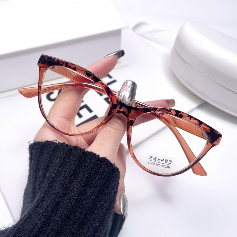 Kacamata Simple Cat Eye Blocking Blue Light Untuk Wanita Pria Frame Plastik