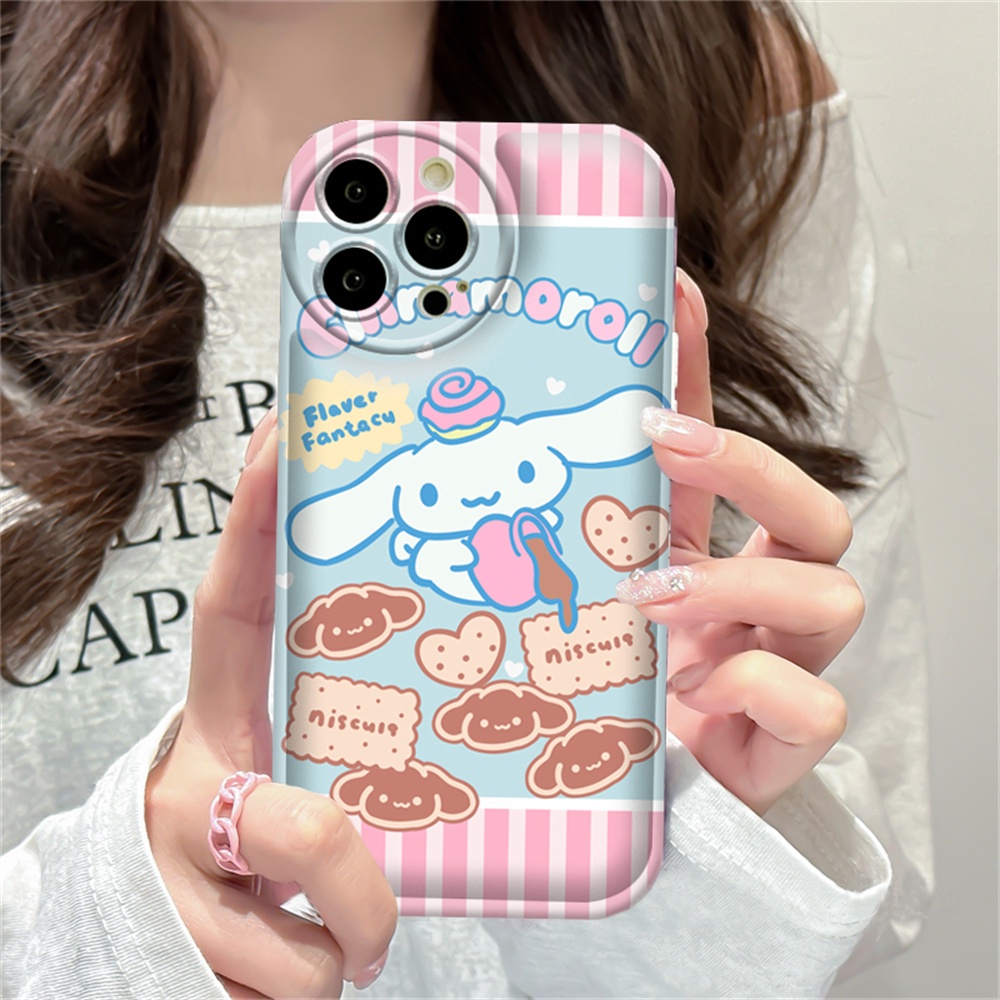 Cute Case VIVO Y02 Y16 Y22 Y35 Y21 Y21S Y21T Y33T Y33S Y17 Y15 Y12 Y11 Y20 Y20S Y12S Y12A Y91C Y1S Y95 Y93 Y50 Y30i Y15S Y15A Cinnamoroll Dan Pochacco Air cushion TPU Phone Cover