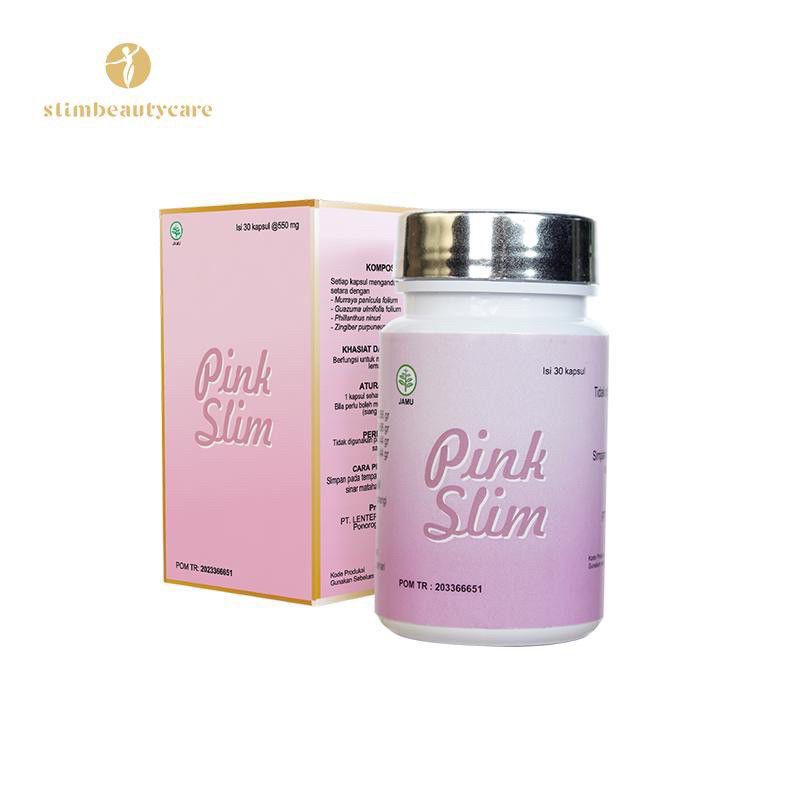 PINK SLIM ISI 60 KAPSUL (SLIMMING/DIET CAPSULE PELANGSING HERBAL) BPOM