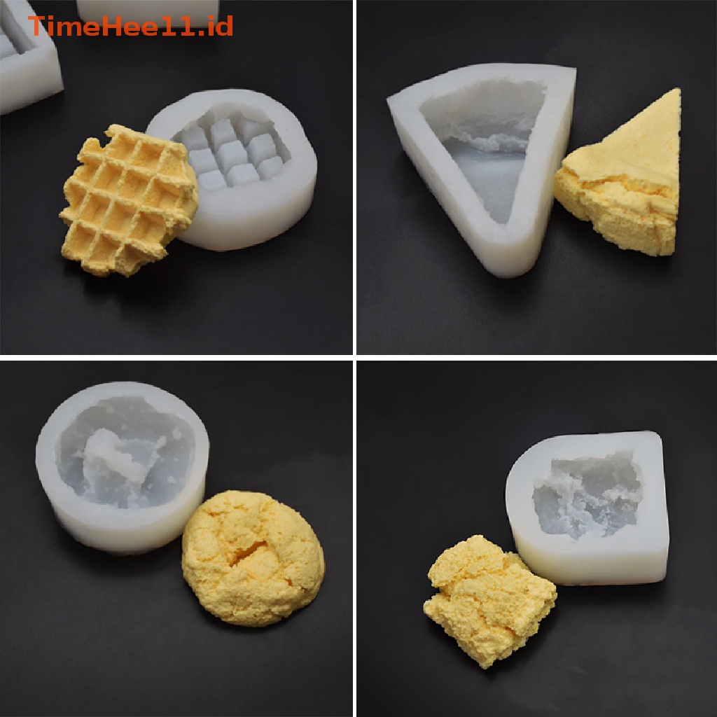 Timehee Cetakan Silikon Waffle Besar Cookies Croissant Donat Buah Bentuk Daun ID