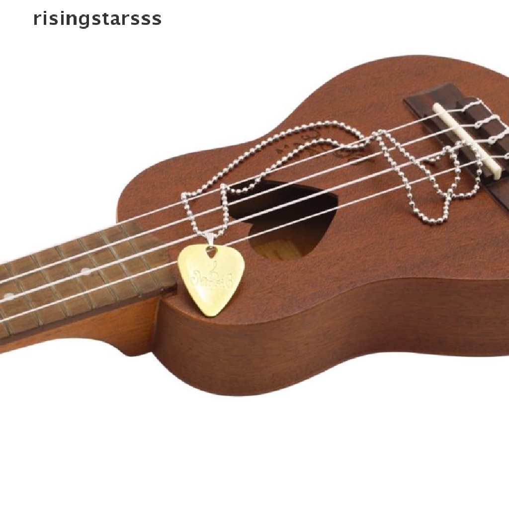 Rsid Span-Kalung Bass Gitar Elektrik Akustik Logam Baru Pick Mediator Tipis Dengan Jelly Rantai