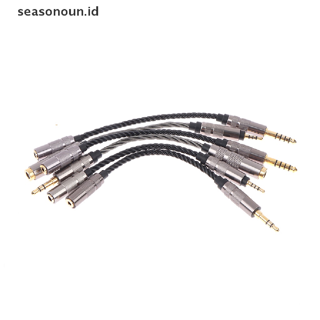 Seasonoun Kabel Audio 2.5 Male To 4.4 Female Balanced Cord 2.5mm/4.4mm Ke Adaptor 3.5mm.