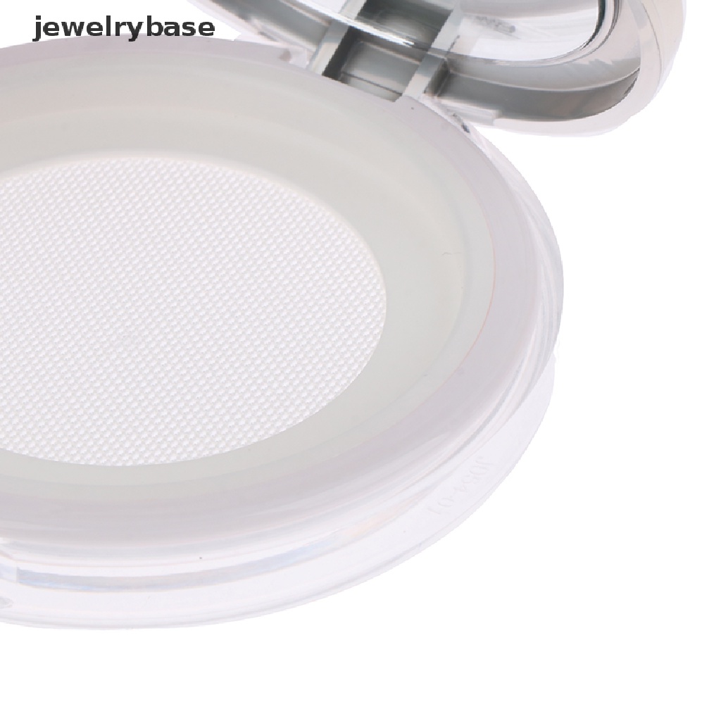 [jewelrybase] Kotak Bedak Cermin Plastik Portable Dengan Spons Dan Sendok Alat Makeup Butik