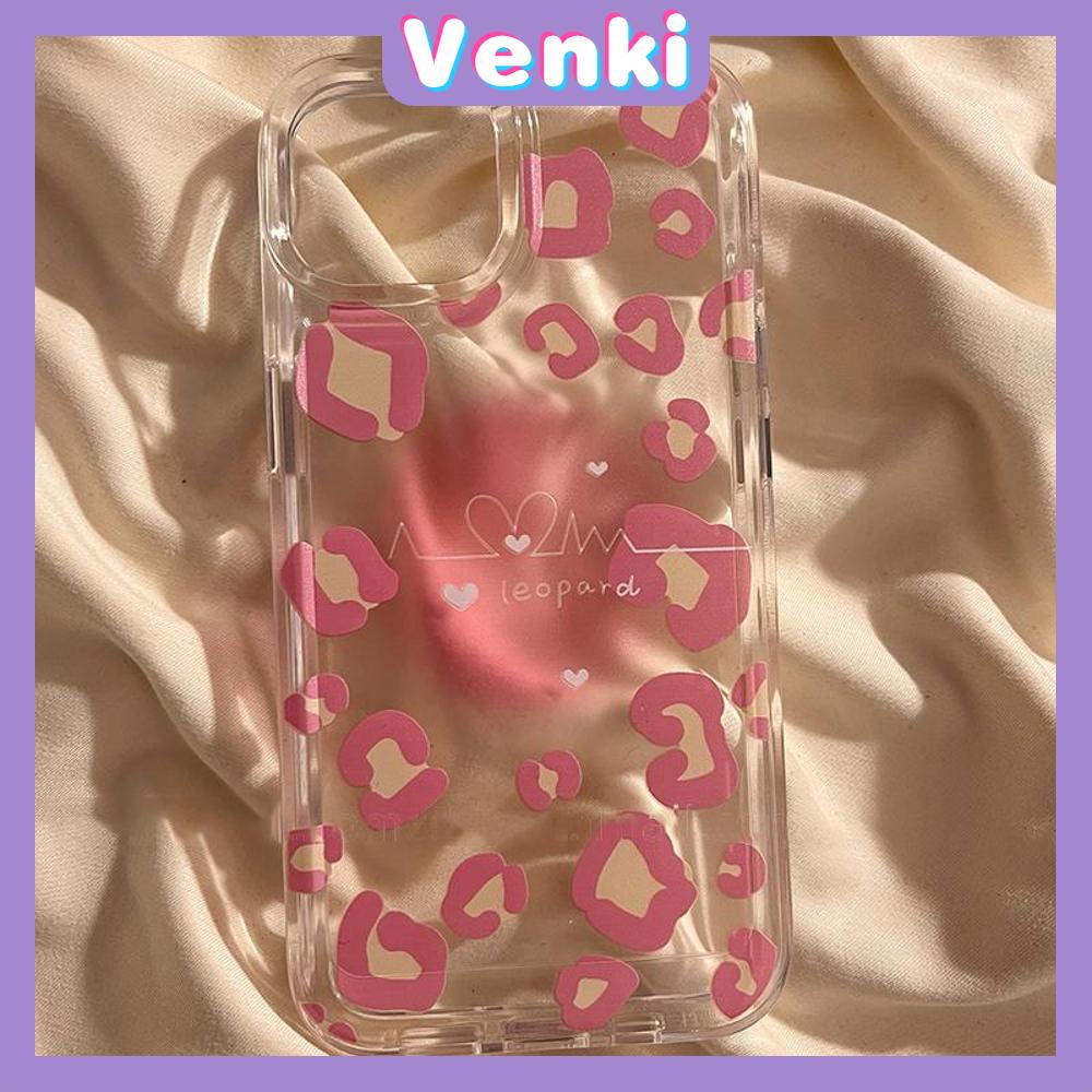 Case for iPhone 11 Soft TPU Clear Space Case Cute Pink Leopard Print Plating Buttons Camera Protection ShockProof for iPhone 14 13 12 12 Plus 6 8 Plus XR XS