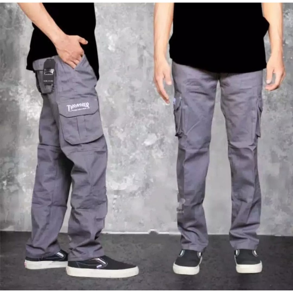 celana kargo panjang pria warna hijau abu coklat bahan kanvas twil ukuran 28-38/CELANA SANTAI/CELANA GUNUNG/CELANA KEREN/CELANA MURAH MERIAH