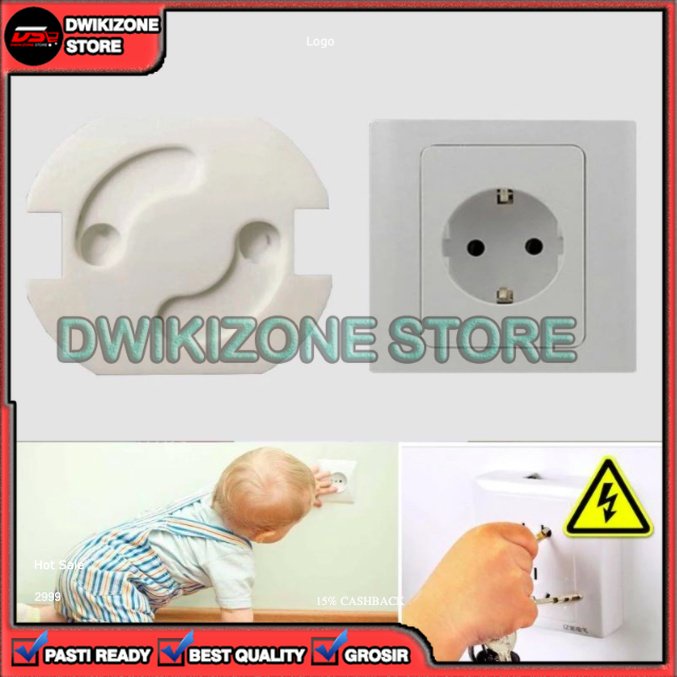 [DZS] PENGAMAN PENUTUP COLOKAN STOP KONTAK LISTRIK OTOMATIS ELEKTRIK BABY SAFETY SOCKET COVER