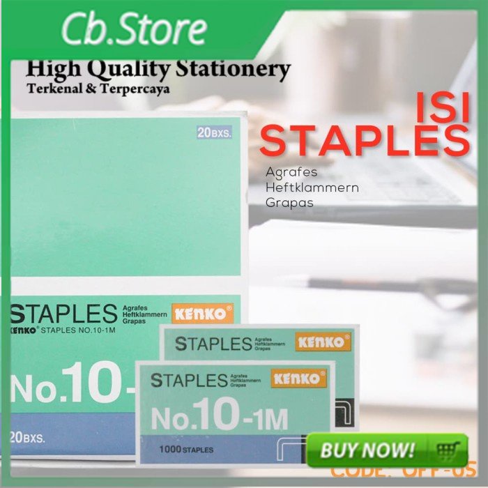 

HARGA PER PACK UNTUK ISI STAPLER/STAPLES (OFF-05) - ISI 10 Best Seller