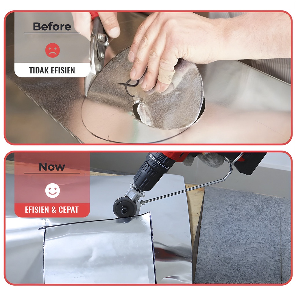 Adaptor bor gunting plat tipis - Adapter Mesin Bor Pemotong Plat Seng Tipis/Electric drill refitting plate shears/Electric Drill Plate Cutter Attachment/Nibbler Saw/Metal Sheet Cutter