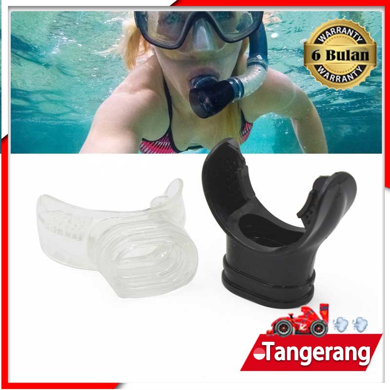 Alat Selam  Short Mouthpiece Silicone Comfort Snorkel Mouthpiece Selam Diving Mouthpiece Aksesoris Selam Snorkel Black / Clear Silicone Comfort