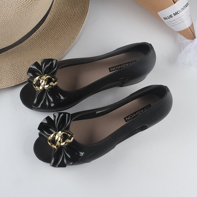 GROSIRTAS TG1676 Flatshoes Jelly Pita Bunga/Sepatu Hak Wanita Ujung Terbuka Import