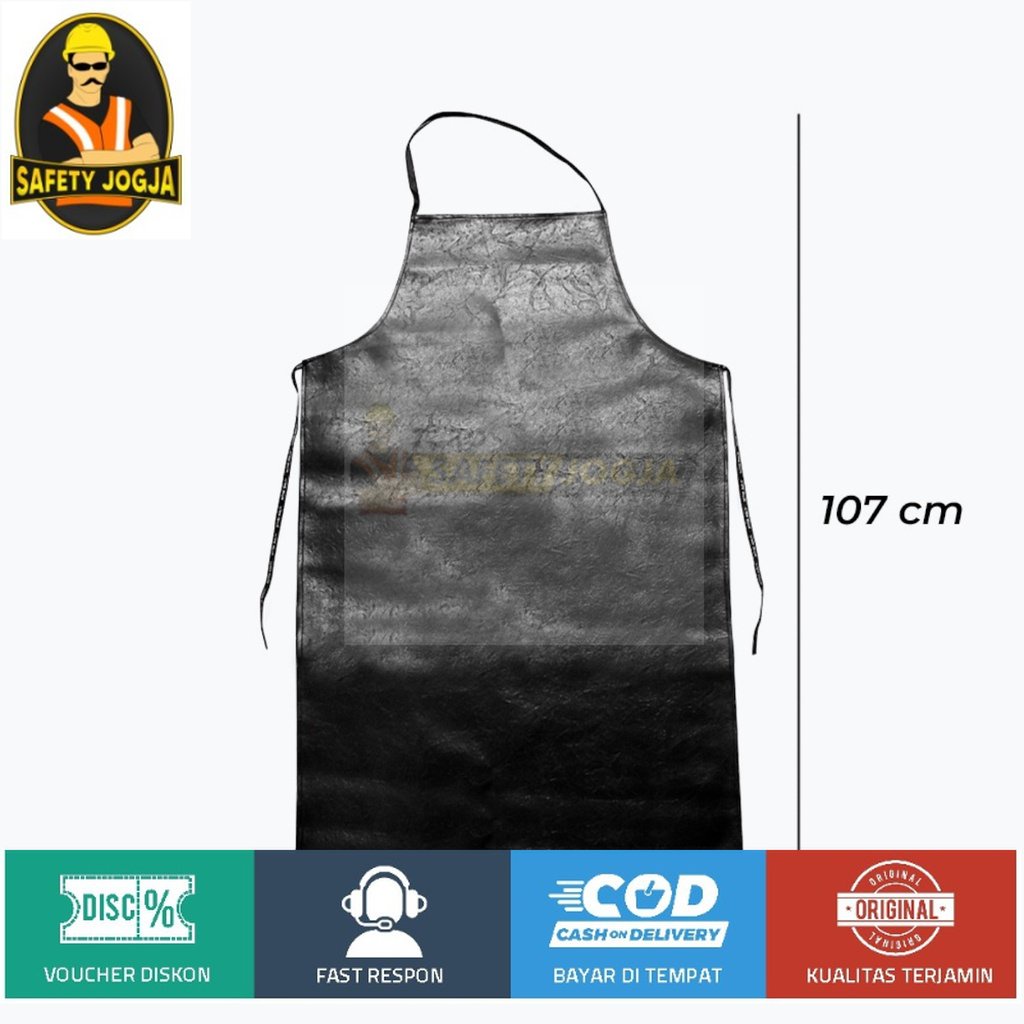 Celemek Apron Kulit PU Waterproof OilProof Strong and Durable