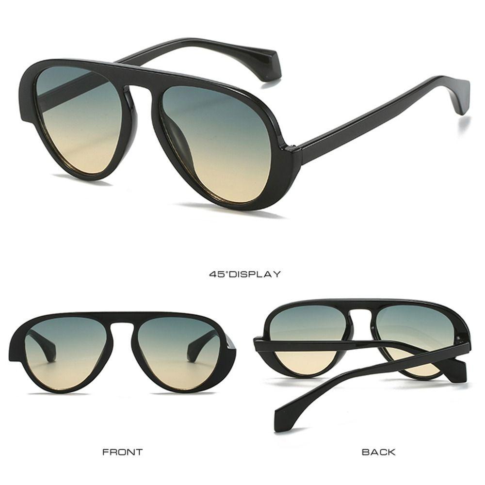 R-flower Pilot Sunglasses Simple Fashion UV400 Eyewear Lensa Gradasi