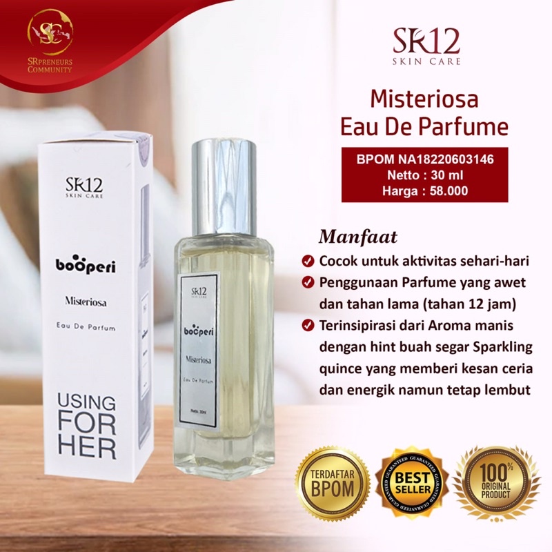 Parfum SR12 Booperi Parfume 30 ML Parfum Pria Wanita Tahan Lama Eau De Parfume EDP