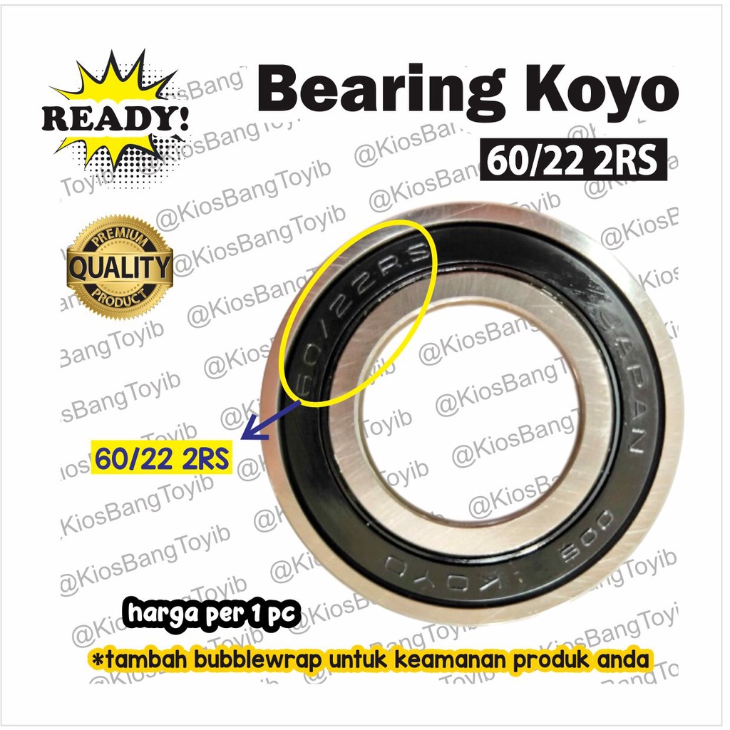 Bearing Laher 60/22 2RS ORI KOYO As Roda Belakang Beat Vario Scoopy