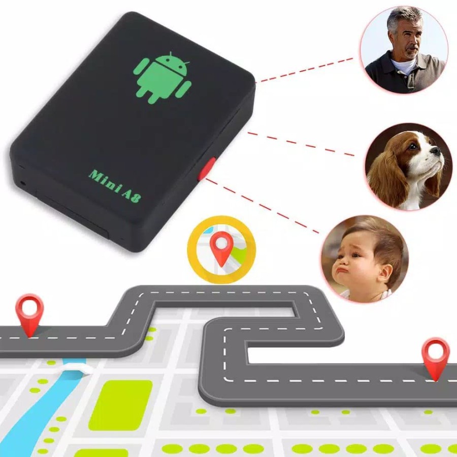 Smart GPS Tracker Mini A8 Alat Pencari Pelacak Posisi Traking Lokasi Dan Perekam Suara Jarak Jauh Tracking Location Anti Maling Keamanan Kendaraan Sepeda Motor Mobil Anak Hewan GPS Locater Multipungsi Mini A8