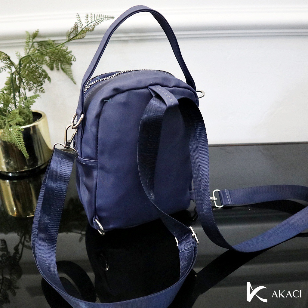 (COD) Akaci Tas 3 fungsi ransel selempang handbag 3 ruang nilon cocola super bordir lucu 06-6939