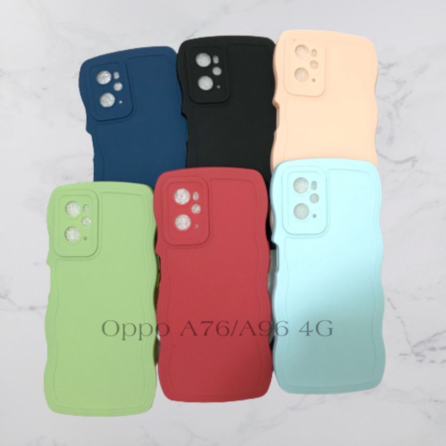 CASE OPPO A76/A96 4G // SOFTCASE SILIKON GELOMBANG WARNA PRO CAMERA // BD - BDC