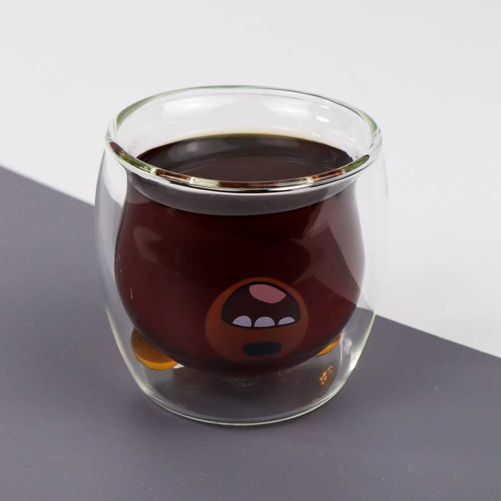 (BISA COD) FTIHSHP ASLESY Gelas Mug Animal Double Wall Glass Cute Bear 250ml - C8785