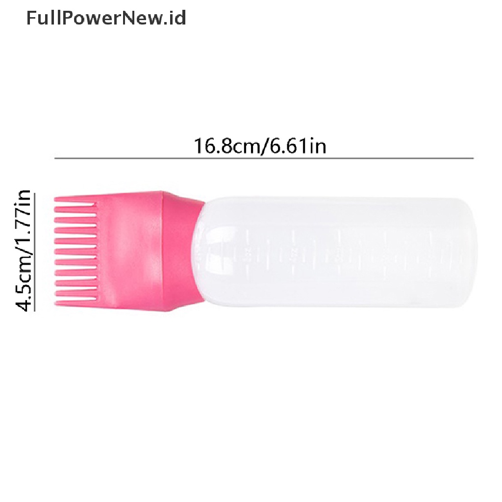 Power 120ml Botol Shampo Pewarna Rambut Aplikator Coloring Brush Pembersih Rambut ID