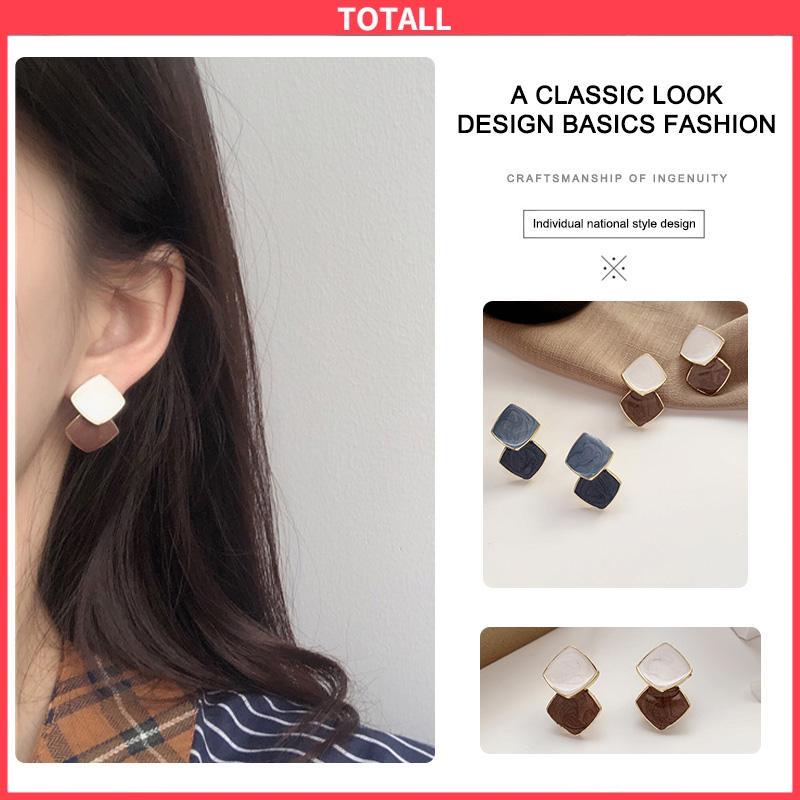 COD Anting Gaya Korea Kecil Baru Fashion Wanita Anting Retro Mutiara Stud Earrings -Totall