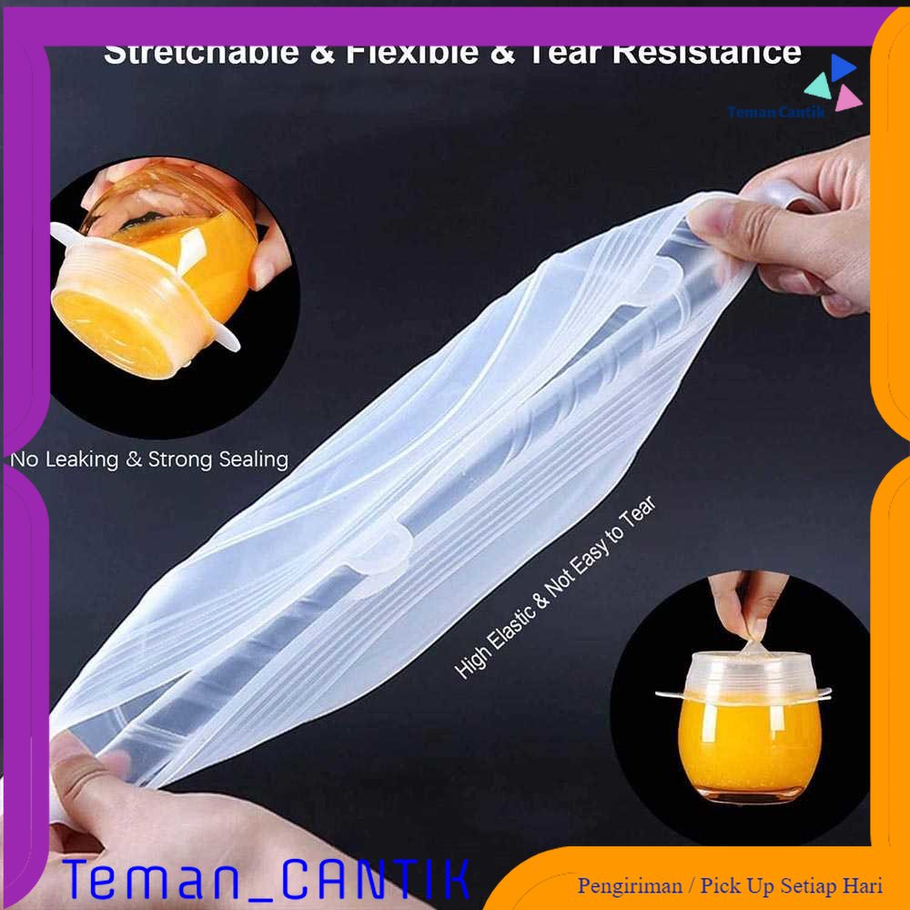 TC - DPR PULISI Silicone Penutup Makanan Stretch Food Cover Lid 6 PCS - G20055